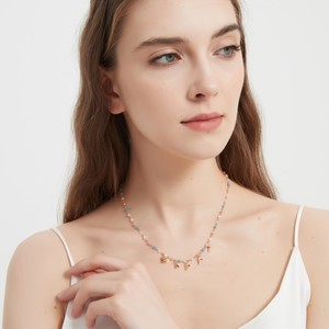 Collana girocollo da donna con perline di cristallo colorate può essere personalizzato con <span class=keywords><strong>nome</strong></span> di primo <span class=keywords><strong>nome</strong></span> collana di gioielli - Product Image 3