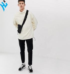 Venta caliente 280g 100% algodón invierno moda personalizada sudadera sobre tamaño combinación Color hombre cuello redondo pulóver sudadera - Product Image 4