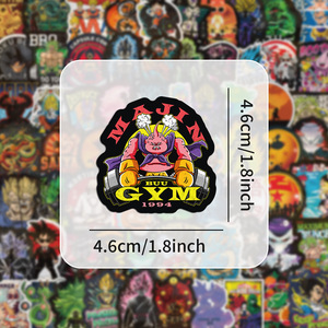 100 cái/túi thiết kế mới Anime dbz có thể tháo rời vinyl dán cho Skateboard điện thoại máy tính xách tay trang trí - Product Image 3