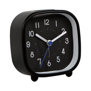 Reloj Despertador Clásico Negro de 3.5 Pulgadas, Cuadrado, Silencioso, con Luz Nocturna para Habitación Infantil - Product Image 1