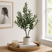 Mini olivier artificiel personnalisable avec pot, olivier artificiel pour la décoration de la chambre, du salon ou du bureau