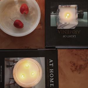 STONEKOCC Brûleur d'encens artisanal en marbre naturel français Caracata Violet Onyx Blanc, écologique et anti-odeur, pour la diffusion d'arômes - Product Image 3