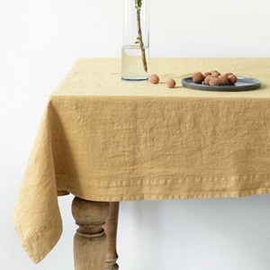 De luxe rectangulaire 100% Lin Gris Délavé Naturel lin <span class=keywords><strong>Nappe</strong></span> Pour Mariage - Product Image 3