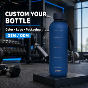 Botella de Agua Deportiva Portátil Ecológica e Impermeable con Pajita Abatible de 800/1000 ml, para Gimnasio y Actividades al Aire Libre, con Registro de Hidratación, Térmica de 0 a 6 Horas - Product Image 1