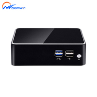 Mini PC ZOOMWIN Económico 4k J4125 Quad Core, 1000m LAN, RAM DDR4, Pantalla HD VGA, Win10/11, 6 Puertos USB, Bajo Consumo 12v, Computadora Portátil X86