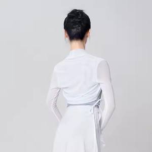 Tops de <span class=keywords><strong>baile</strong></span> para mujeres y niñas, blusa de <span class=keywords><strong>baile</strong></span> de Ballet de manga larga, trajes de Ballet para adultos, abrigos de <span class=keywords><strong>baile</strong></span> moderno de nailon para adolescentes - Product Image 6