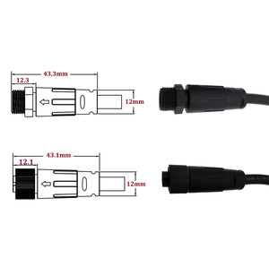 Conector de Cable Impermeable DREAN Macho-Hembra de 2-5 Pines, Enchufe Eléctrico M12 para Panel - Product Image 3
