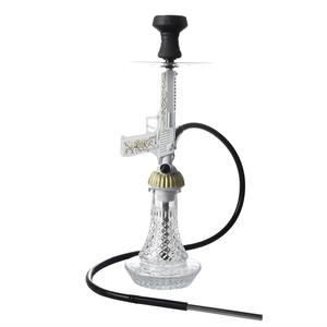 Set Hookah Arab Bentuk Pistol Ukiran Naga 3 Warna Dengan Satu Selang Dan Aksesoris Shisha Lengkap - Product Image 2