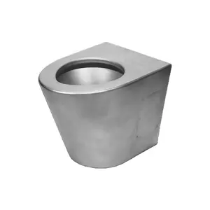 Eco-friendly Pubilc Water Saving Toilet Stainless Steel Toilet Bowl Inox Toilet Supplier