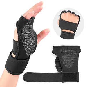 Nefes naylon yarı<span class=keywords><strong>m</strong></span> parmak spor eldiven için Unisex kaymaz palmiye desteği için ağırlık kaldırma bisiklet spor açık - Product Image 2