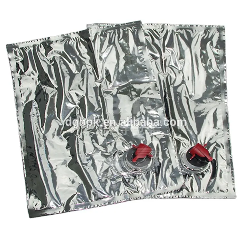 3L 5L 10L Beverage aseptic BIB bag in box aluminum foil wine packaging bags with screw valve for liquid other packaging