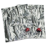 3l 5l 10l sac à bavette aseptique pour boisson en boîte sacs d'emballage de vin en aluminium avec valve à vis pour liquide autre emballage