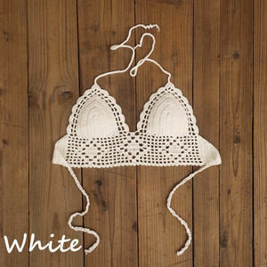Haut de <span class=keywords><strong>bikini</strong></span> en crochet fait main pour ensembles de maillots de bain réversibles sans dos grande taille, imprimé uni, style <span class=keywords><strong>bar</strong></span> - Product Image 6