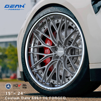 DEAN DL02X Nuevas Ruedas Forjadas de Tres Piezas 6061 de 18-22" 5x112-130 PCD Diseño de Malla Negra 20mm ET para Corvette M3/M4 Audi RS6
