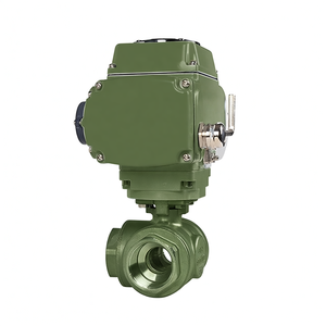 Vanne à bille électrique actionnée par un moteur COVNA 90 jours de garantie HK60-Q-T 1/2 pouce 3 voies 1000 WOG 24V DC CF8 en acier inoxydable - Product Image 2