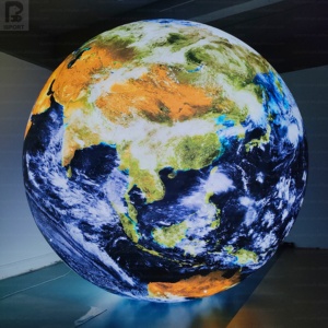 Globe terrestre géant gonflable en PVC de 2m, 3m, 4m, hermétique, avec logo personnalisé, grand globe terrestre gonflable avec éclairage LED - Product Image 1