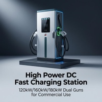 Nueva Estación de Carga Rápida para Vehículos Eléctricos de 120-240kW, Comercial, CC, con Interfaces CCS1/CCS2/CHADeMo/GBT, Clasificación IP54, OCPP 1.6/2.0