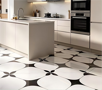 Carrelage en céramique moderne classique rustique 800x800mm, motif damier noir et blanc, finition mate, pour usage intérieur