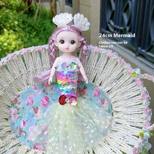 Bambola Sirena con Paillettes per Principesse, Super Morbida in Peluche Unisex, per Decorazioni Domestiche, Antistress, Regalo per Bambini - Product Image 5