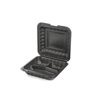 Boîte à lunch de récipient de nourriture à clapet à charnière Portable jetable PP MFPP pour la préparation de repas à emporter Go contenants de nourriture en plastique portables