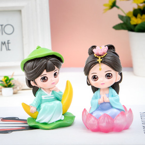 Lotus Pond Delight Blind <b>Box</b> Cute Chinese Cartoon Figurines Resin Desktop Ornaments Gift for Kids Ages 8 13 - Product Image 4