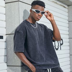 เสื้อยืดโอเวอร์ไซส์ดีไซน์ยูนิเซ็กซ์เสื้อยืดโอเวอร์ไซส์ลายกราฟิกเสื้อยืดล้างกรดออกแบบได้ตามต้องการสไตล์วินเทจ - Product Image 3