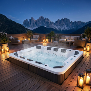 <span class=keywords><strong>Spa</strong></span> de Masajes Exterior de Diseño Moderno Integrado para 10 Personas con Cromoterapia, Iluminación LED y TV para un <span class=keywords><strong>Oasis</strong></span> en el Patio Trasero - Product Image 2