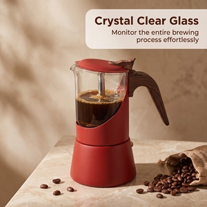 Cafetière <span class=keywords><strong>Moka</strong></span> italienne multifonctionnelle SEECIN de qualité professionnelle en verre borosilicate, portable, <span class=keywords><strong>pour</strong></span> usage domestique, 240 ml - Product Image 4