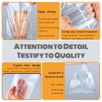 Sacs de shopping en plastique transparent avec poignée, sacs OPP refermables pour vêtements, impression de logo personnalisée, sacs de shopping en LDPE