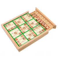 Adulte logique pensée neuf palais Sudoku jeu de société en bois Table d'intelligence pour enfants jouer échiquier Puzzles amusant Puzzle jouets