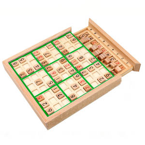 Adulte logique pensée neuf <span class=keywords><strong>palais</strong></span> Sudoku <span class=keywords><strong>jeu</strong></span> de société en bois Table d'intelligence pour enfants jouer échiquier Puzzles amusant Puzzle jouets - Product Image 6