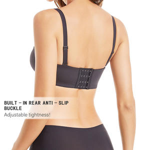 Soutien-gorge sans bretelles antidérapant invisible sans couture pour poitrine généreuse, fin, push-up, anti-affaissement, qui réduit l'apparence des poitrines volumineuses ou petites - Product Image 4