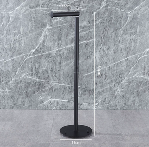 Porte-rouleau de <span class=keywords><strong>papier</strong></span> <span class=keywords><strong>toilette</strong></span> 2 en 1 sur pied avec ventouses - Product Image 2