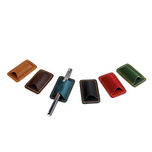 Porte-stylo en cuir Crazy Horse fait main avec boucle en acier, étui pour stylo en cuir de vachette pleine fleur, étui pour stylo de voyageur <span class=keywords><strong>TN</strong></span> - Product Image 1