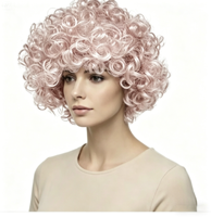 Perruque synthétique courte bouclée naturelle et volumineuse pour femmes, postiche confortable pour un usage quotidien