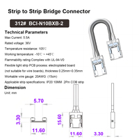 Vente en gros de bande à fil IP20 2 broches, connecteur de bande LED COB monochrome pour bande lumineuse LED COB haute densité 8mm