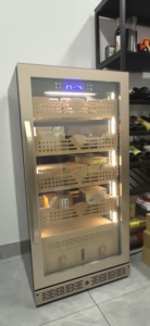 Nuelead NE-192 Luxury1000 Electric Cigar Cabinet Cedar Shelves Stainless Steel Digital <b>Temperature</b> <b>Control</b> Household Use 220L - Product Image 5