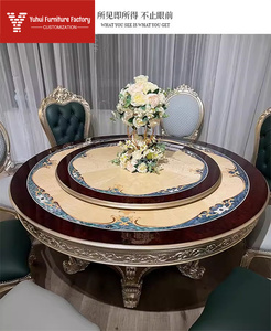 <span class=keywords><strong>Tavolo</strong></span> <span class=keywords><strong>Rotondo</strong></span> in Legno Intagliato Stile <span class=keywords><strong>Barocco</strong></span> Italiano per Sala da Pranzo Moderna, Soggiorno, Appartamento o Hotel - Product Image 2