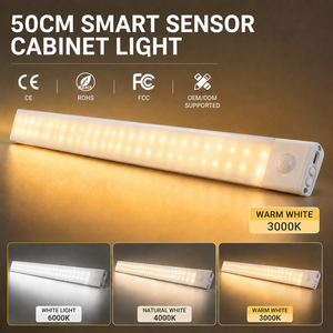 Smart <b>Motion</b> <b>Sensor</b> <b>LED</b> Wall <b>Light</b> Aluminum Alloy Rechargeable Wireless Cabinet Lamp Magnetic Under Cabinet Lighting B2B - Product Image 1