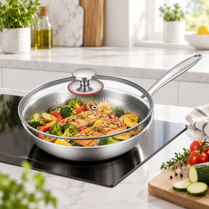 Juego de ollas de acero inoxidable con tapas de vidrio, diseño minimalista y duradero para cocinas de gas e inducción - Product Image 4