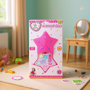 Trucchi Star <b>Makeup</b> <b>Box</b> Pink Star Shape With Lipstick And Stickers For Kids 3+ Years - Product Image 3