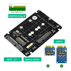 Tarjeta Adaptadora 2 en 1 de M.2 MSATA SSD a 2.5 Pulgadas, 22230 2242 2260 2280, Adaptador PCBA para Wifi de PC - Product Image 3