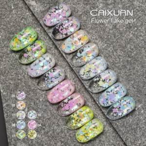 Caixuan 2022 NEW Arrival Flower Flake <strong>Gel</strong> 16 Colors 1Kg Bulk Packing <strong>Gel</strong> Polish - Product Image 1