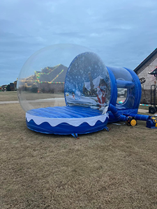 Diskon populer bola salju bening Stan foto Natal balon rumah bola salju dengan meniup salju - Product Image 3