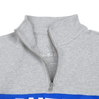 Quater Zipper Hoodie Hommes Gris Personnalisé Votre Propre Logo Pull 1/4 Zip Entonnoir Cou Sweat