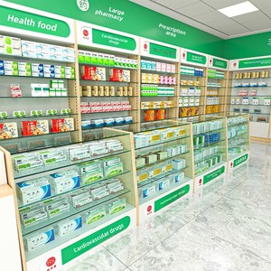 Comptoir de pharmacie en bois massif, armoire à médicaments occidentaux, vitrine de pharmacie, spécifiquement conçu pour les cliniques et les hôpitaux - Product Image 3