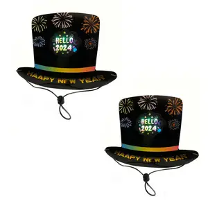 أحدث التوهج في القبعات الورقية المضيئة للحفلات التي يقودها ، الدعائم للأطفال والكبار النادي الليلي بسعر الجملة