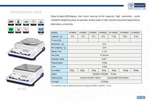 XINGYUN 0,01g Resolución 210g Capacidad Balanzas electrónicas analíticas de alta precisión - Product Image 3