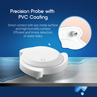 Capteur de fuite d'eau intelligent sans fil IRS-WD1 en plastique OEM, étanche IP67, facile à utiliser avec 2 piles AAA (non incluses)