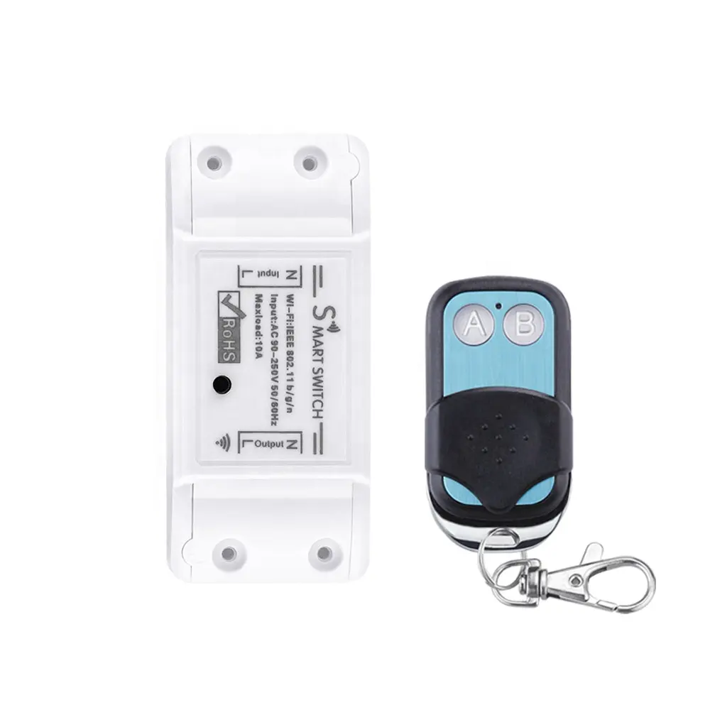 China Factory Wireless RF 433Mhz 1CH WIFI Tuya Smart Switch with Remote Controller PST-WF-S1R